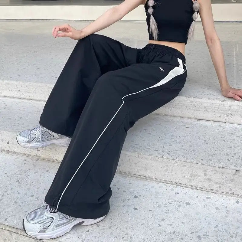 High Street Hip Hop Casual Pants Women American Straight Loose Full-length High-waisted Sweatpants Versatile Trousers Female