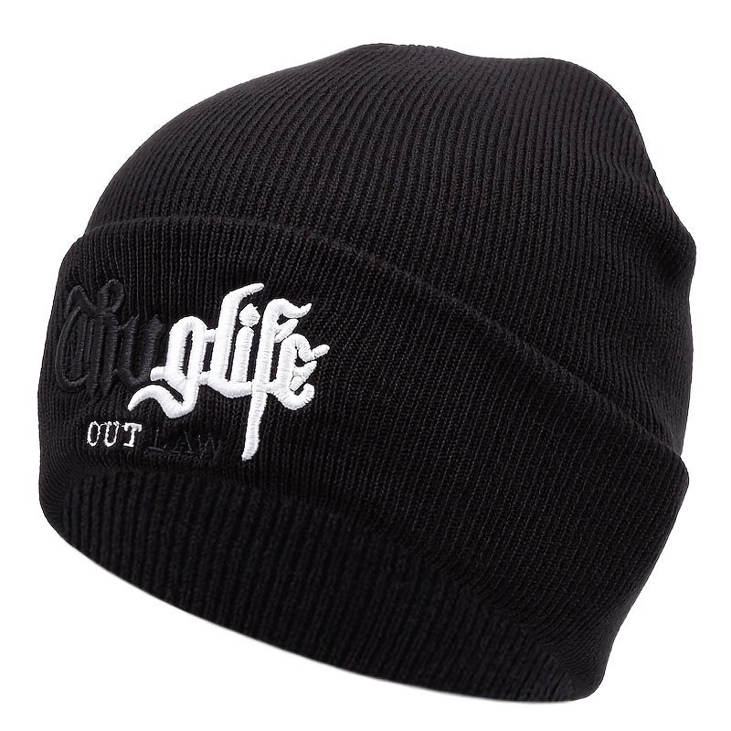 1pc Men's Street Hip Hop Style Knitted Hat, Ideal Choice For Gifts