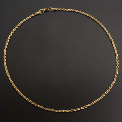 1pc Stainless Steel Twisted Chain Hip Hop Pendant Necklace for Men and Women