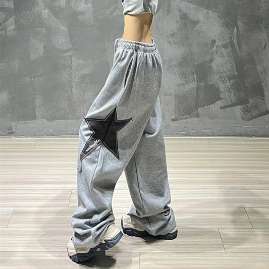 Women's Pants Fashion High Waist Hip Hop Trousers Woman Loose Jogging Sweatpants Casual Pant Wide Leg Trousers Streetwears New