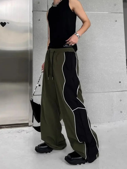 Hippie Wide Loose Baggy Straight Summer Casual Pants Man Hip Hop Trousers for Men Thin Mens Clothing Harajuku Fashion New in Y2k