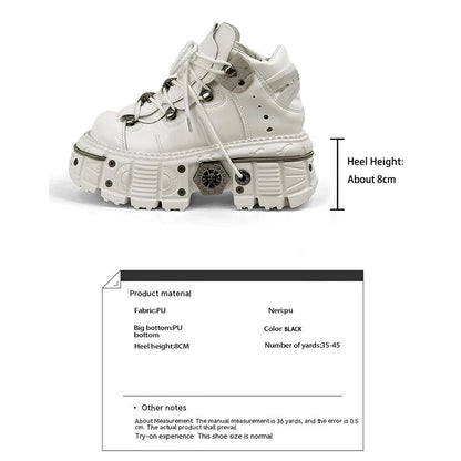 2025 New WoMen's Platform Russian Heavy Metal Punk Increase Height Daddy Shoes Men