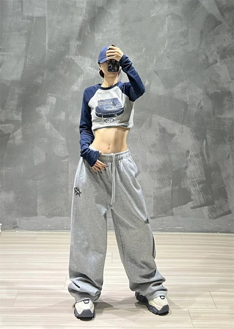 Women's Pants Fashion High Waist Hip Hop Trousers Woman Loose Jogging Sweatpants Casual Pant Wide Leg Trousers Streetwears New