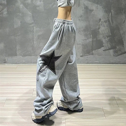 Women's Pants Fashion High Waist Hip Hop Trousers Woman Loose Jogging Sweatpants Casual Pant Wide Leg Trousers Streetwears New