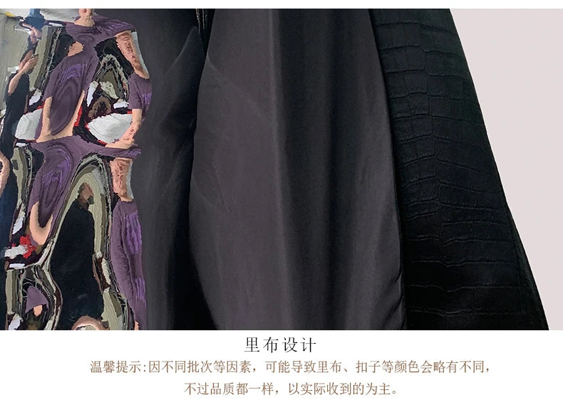 Mauroicardi Autumn Short Color Block Crocodile Print Faux Leather Jacket Men Stand Collar Luxury Designer Punk Style Emo Clothes