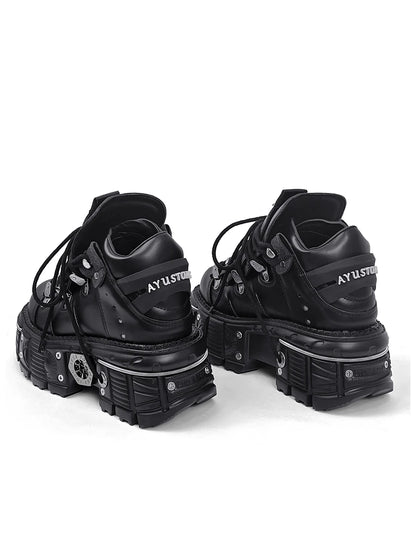 2025 New WoMen's Platform Russian Heavy Metal Punk Increase Height Daddy Shoes Men