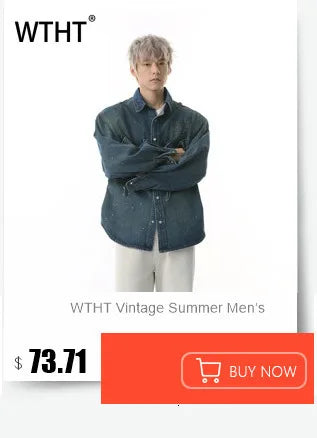 WTHT Fashion Men's Leather Spliced Metal High Street Coats Trendy American Style Zipper Lapel Jackets Male 2025 Autumn 2A2063