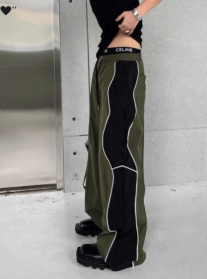 Hippie Wide Loose Baggy Straight Summer Casual Pants Man Hip Hop Trousers for Men Thin Mens Clothing Harajuku Fashion New in Y2k