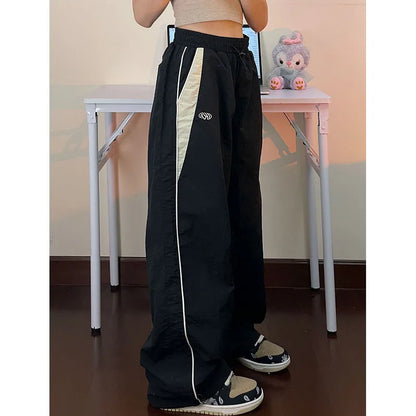 Women Casual Joggers Pants Fashion Streetwear Oversized Sports Wide Leg Pants Hip Hop Y2k Sweatpants High Waist Baggy Trousers