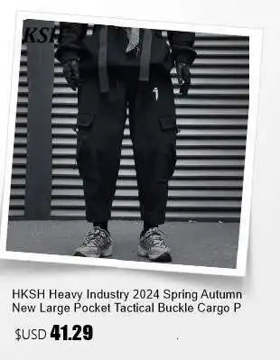 HKSH Autumn Winter Men's Tide Punk Dark Deconstruction Vintage 3D Pockets Techwear High Sense Hooded Cotton Padded Jacket HK3329