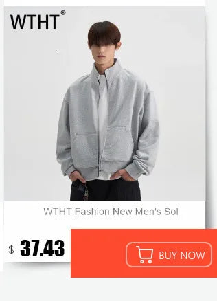 WTHT Fashion Men's Leather Spliced Metal High Street Coats Trendy American Style Zipper Lapel Jackets Male 2025 Autumn 2A2063