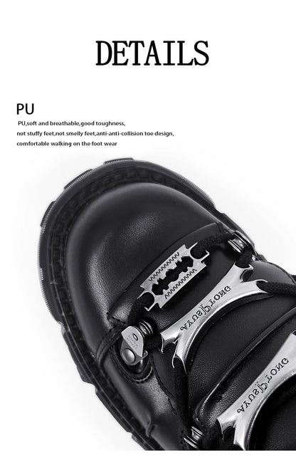 2025 New WoMen's Platform Russian Heavy Metal Punk Increase Height Daddy Shoes Men