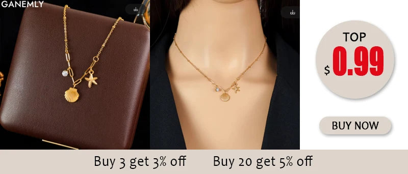 GANEMLY 316L Stainless Steel Casting Metal Cross Pendant Necklace For Men Women Punk Hip Hop Chain Collar Jewelry Waterproof