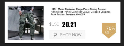 HKSH Spring Autumn Men Punk Waste Land Pleated Asymmetric Loop Vintage Washed Cotton Jacket Techwear Dark Motorcycle Coat HK4372