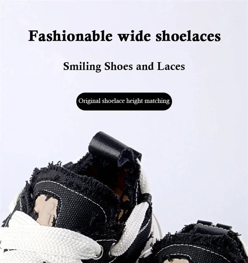 2CM Width Classic Shoelace Casual Teenis Shoe Laces Flat Shoelaces for Sneakers Length 130CM PVC/Metal Head Shoes Accessories