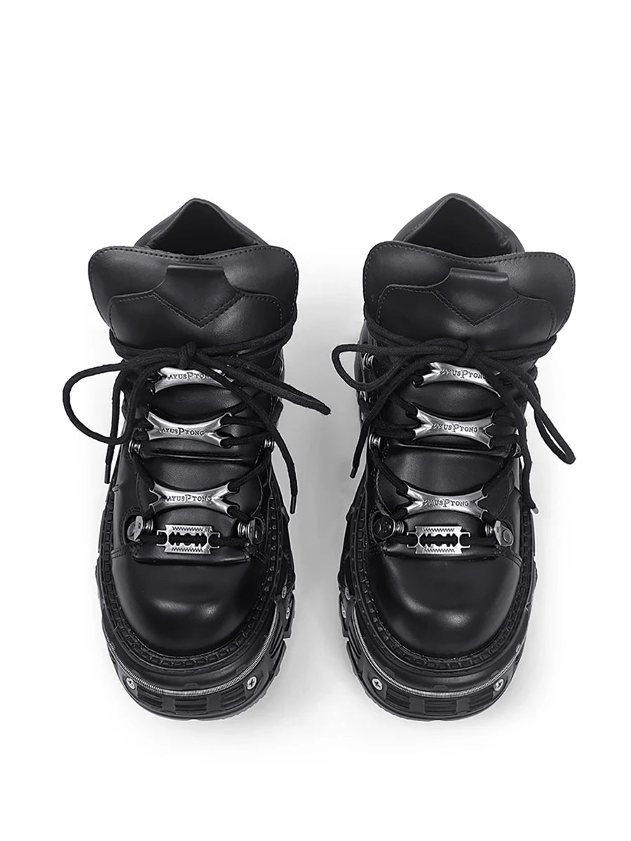 2025 New WoMen's Platform Russian Heavy Metal Punk Increase Height Daddy Shoes Men