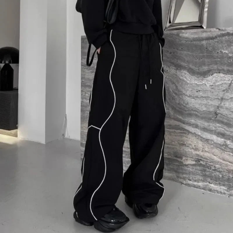 Hippie Wide Loose Baggy Straight Summer Casual Pants Man Hip Hop Trousers for Men Thin Mens Clothing Harajuku Fashion New in Y2k