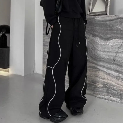 Hippie Wide Loose Baggy Straight Summer Casual Pants Man Hip Hop Trousers for Men Thin Mens Clothing Harajuku Fashion New in Y2k