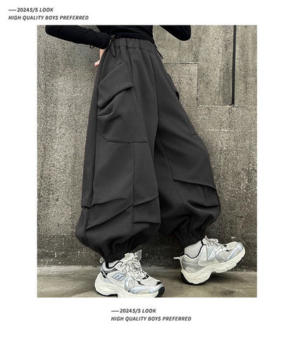2025 Hot Sale Loose Hip-hop Pants For Girl Kids Fashion High Street Child Black Burgundy Chocolate Trousers Streewear Trackpants