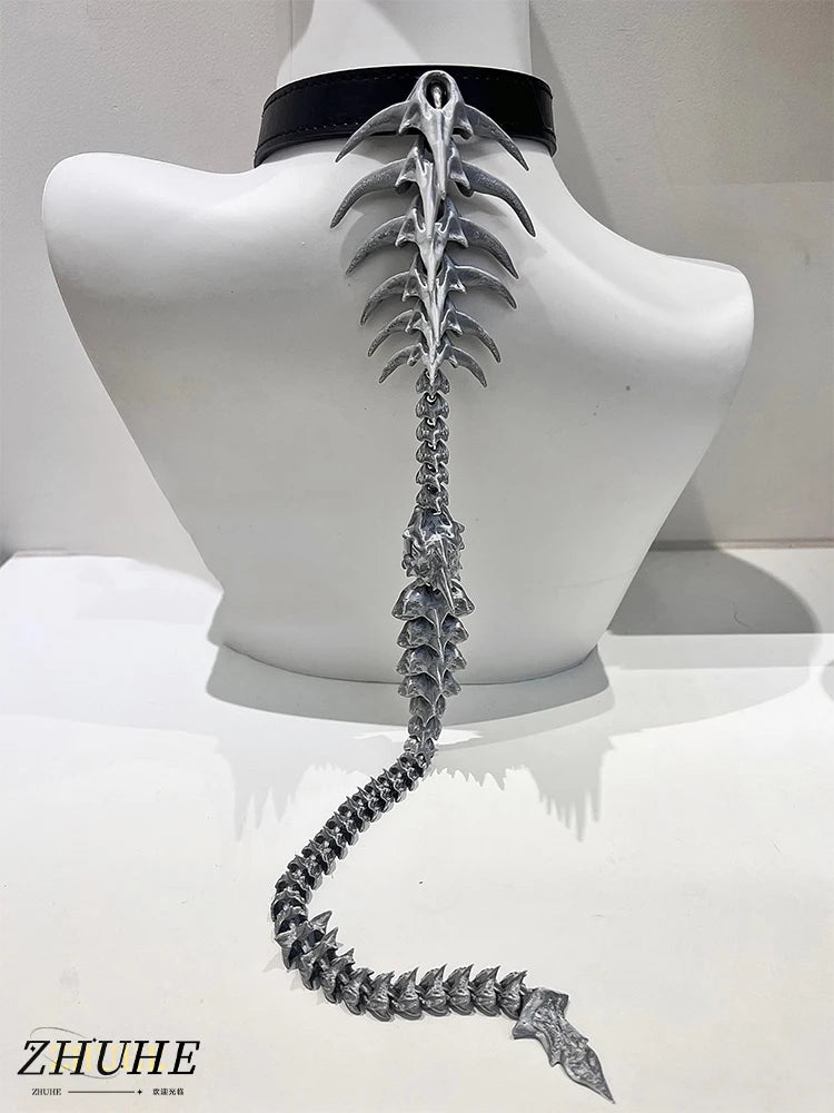 ZHUHE The New Gothic Style Spinal Necklace Is A Jewelry Accessory For Men And Women As A Party Gift