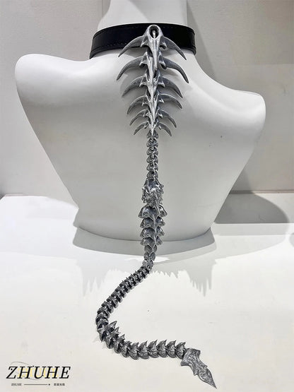 ZHUHE The New Gothic Style Spinal Necklace Is A Jewelry Accessory For Men And Women As A Party Gift