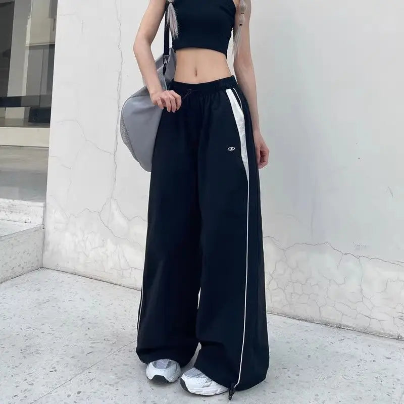 High Street Hip Hop Casual Pants Women American Straight Loose Full-length High-waisted Sweatpants Versatile Trousers Female