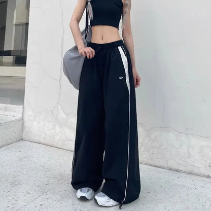High Street Hip Hop Casual Pants Women American Straight Loose Full-length High-waisted Sweatpants Versatile Trousers Female