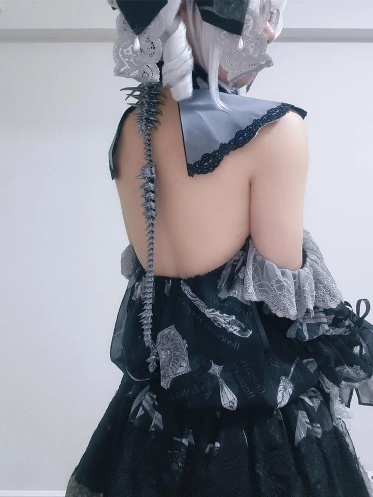 ZHUHE The New Gothic Style Spinal Necklace Is A Jewelry Accessory For Men And Women As A Party Gift