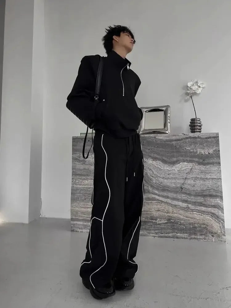 Hippie Wide Loose Baggy Straight Summer Casual Pants Man Hip Hop Trousers for Men Thin Mens Clothing Harajuku Fashion New in Y2k