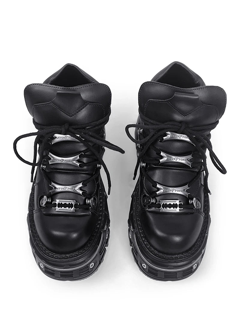 2025 New WoMen's Platform Russian Heavy Metal Punk Increase Height Daddy Shoes Men