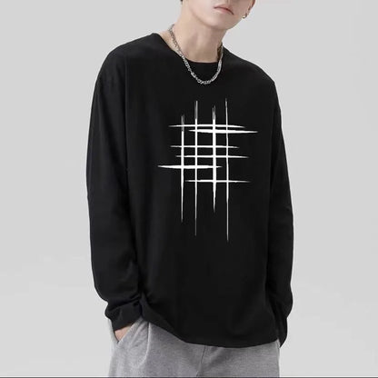 Men T Shirts autumn men Clothes anime casual Long Sleeved Oversized Y2K T-Shirt Harajuku Streetwear Academia Hip Hop tee tops