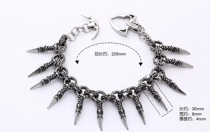 Fashionable Personalized Chains， Stainless Steel Dragon Claw Men's Bracelet