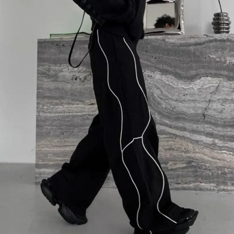 Hippie Wide Loose Baggy Straight Summer Casual Pants Man Hip Hop Trousers for Men Thin Mens Clothing Harajuku Fashion New in Y2k