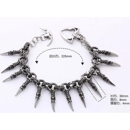 Fashionable Personalized Chains， Stainless Steel Dragon Claw Men's Bracelet