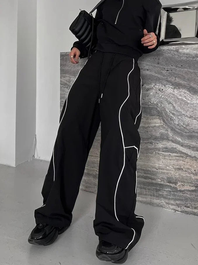 Hippie Wide Loose Baggy Straight Summer Casual Pants Man Hip Hop Trousers for Men Thin Mens Clothing Harajuku Fashion New in Y2k