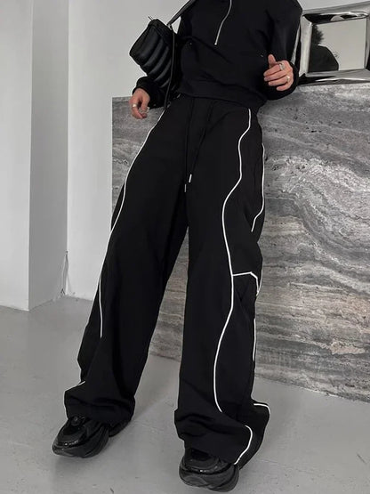 Hippie Wide Loose Baggy Straight Summer Casual Pants Man Hip Hop Trousers for Men Thin Mens Clothing Harajuku Fashion New in Y2k