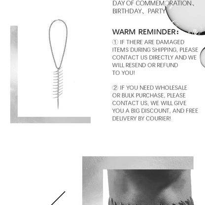 The Fishbone Shackle Necklace In A Punk And Cold Style, Made Of Copper Alloy, Is A Neutral Carnival Jewelry Accessory