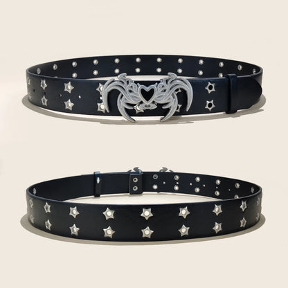 New Rivet Punk Wide Belt Popular for Women Personalized and Spicy Fashionable and Versatile Retro Belt Gift For Women and men