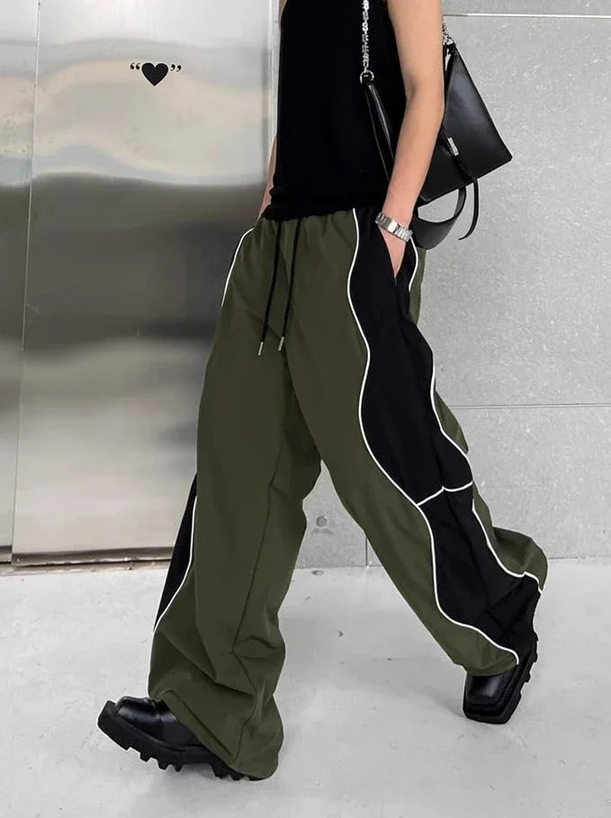 Hippie Wide Loose Baggy Straight Summer Casual Pants Man Hip Hop Trousers for Men Thin Mens Clothing Harajuku Fashion New in Y2k