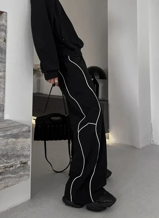 Hippie Wide Loose Baggy Straight Summer Casual Pants Man Hip Hop Trousers for Men Thin Mens Clothing Harajuku Fashion New in Y2k