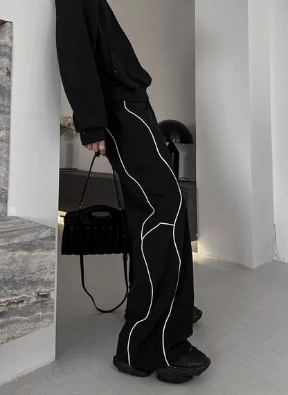 Hippie Wide Loose Baggy Straight Summer Casual Pants Man Hip Hop Trousers for Men Thin Mens Clothing Harajuku Fashion New in Y2k