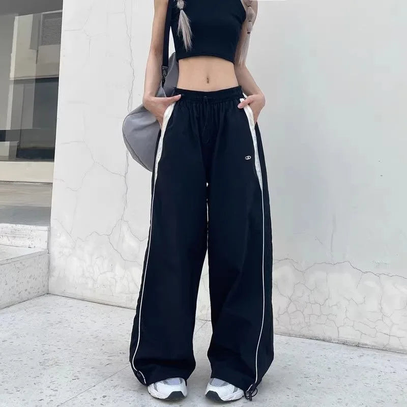 High Street Hip Hop Casual Pants Women American Straight Loose Full-length High-waisted Sweatpants Versatile Trousers Female