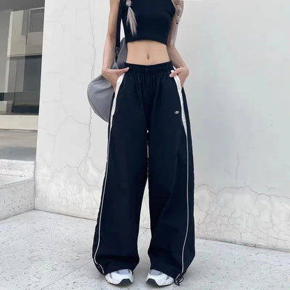 High Street Hip Hop Casual Pants Women American Straight Loose Full-length High-waisted Sweatpants Versatile Trousers Female