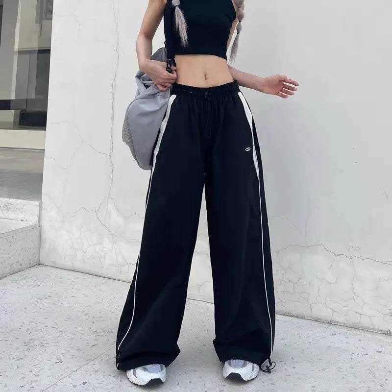 High Street Hip Hop Casual Pants Women American Straight Loose Full-length High-waisted Sweatpants Versatile Trousers Female