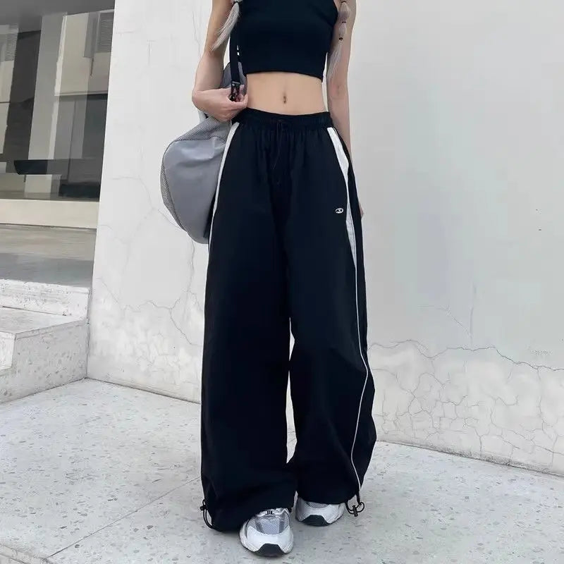 High Street Hip Hop Casual Pants Women American Straight Loose Full-length High-waisted Sweatpants Versatile Trousers Female