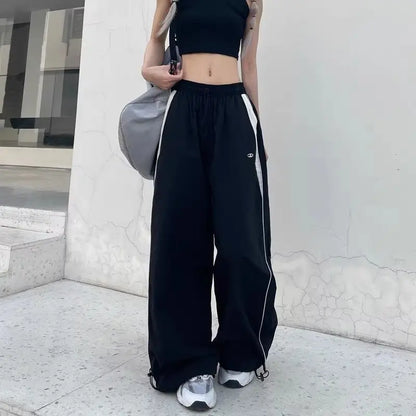 High Street Hip Hop Casual Pants Women American Straight Loose Full-length High-waisted Sweatpants Versatile Trousers Female