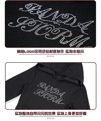 Fashion Girls Hip Hop Dance Clothing Long Sleeves Tops Baggy Pants Kids Jazz Kpop Performance Costume Street Dance Wear BL17513