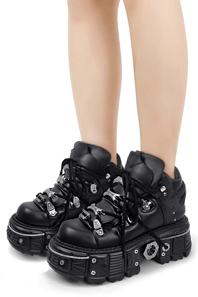 2025 New WoMen's Platform Russian Heavy Metal Punk Increase Height Daddy Shoes Men