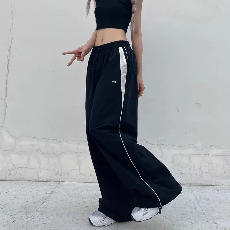 High Street Hip Hop Casual Pants Women American Straight Loose Full-length High-waisted Sweatpants Versatile Trousers Female