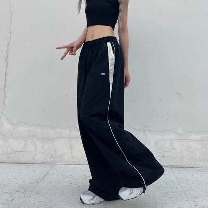 High Street Hip Hop Casual Pants Women American Straight Loose Full-length High-waisted Sweatpants Versatile Trousers Female